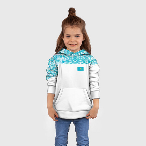 Детская толстовка Казахстан Форма / 3D-Белый – фото 4
