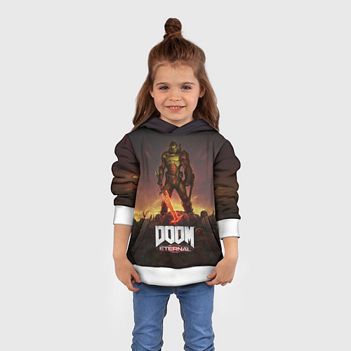 Детская толстовка DOOM ETERNAL / 3D-Белый – фото 4