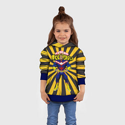 Толстовка-худи детская MY HERO ACADEMIA желтые полосы, цвет: 3D-синий — фото 2