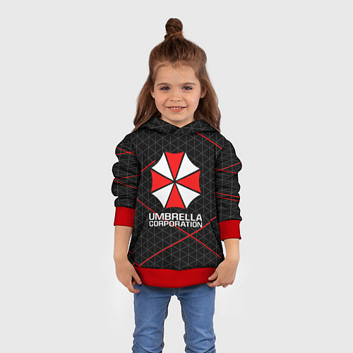 Детская толстовка UMBRELLA CORP / 3D-Красный – фото 4