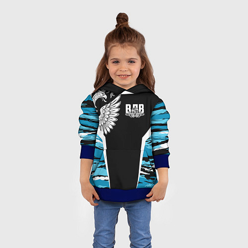 Детская толстовка Камуфляж ВДВ / 3D-Синий – фото 4