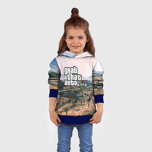 Детская толстовка Grand Theft Auto 5 / 3D-Синий – фото 4