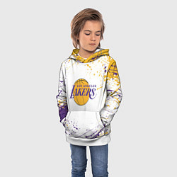 Толстовка-худи детская LA LAKERS, цвет: 3D-белый — фото 2
