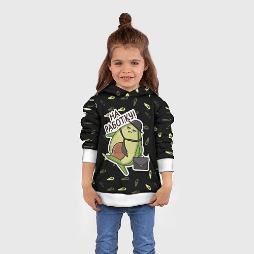 Детская толстовка Авокадо / 3D-Белый – фото 4