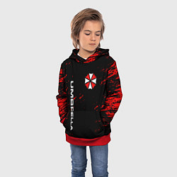 Толстовка-худи детская UMBRELLA CORPORATION, цвет: 3D-красный — фото 2