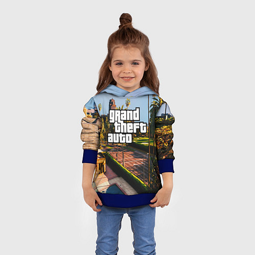 Детская толстовка Grand Theft Auto / 3D-Синий – фото 4