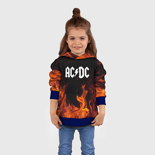 Детская толстовка AC DC / 3D-Синий – фото 4