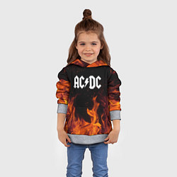 Толстовка-худи детская AC DC, цвет: 3D-меланж — фото 2