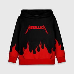 Толстовка-худи детская METALLICA, цвет: 3D-красный