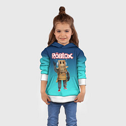 Толстовка-худи детская ROBLOX, цвет: 3D-белый — фото 2