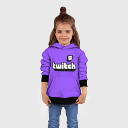 Толстовка-худи детская Twitch, цвет: 3D-черный — фото 2