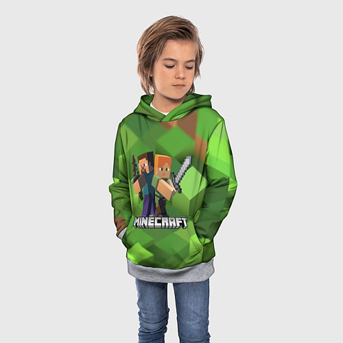 Детская толстовка MINECRAFT / 3D-Меланж – фото 3