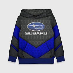 Толстовка-худи детская SUBARU, цвет: 3D-синий