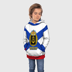 Толстовка-худи детская Северный флот ВМФ России, цвет: 3D-красный — фото 2