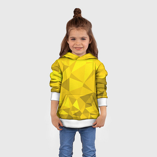 Детская толстовка YELLOW ABSTRACT / 3D-Белый – фото 4