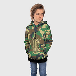 Толстовка-худи детская Пограничные Войска, цвет: 3D-черный — фото 2
