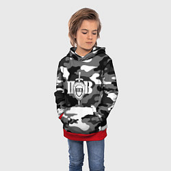 Толстовка-худи детская Пограничные Войска, цвет: 3D-красный — фото 2