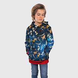 Толстовка-худи детская Космические коты, цвет: 3D-красный — фото 2