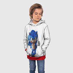 Толстовка-худи детская SONIC, цвет: 3D-красный — фото 2