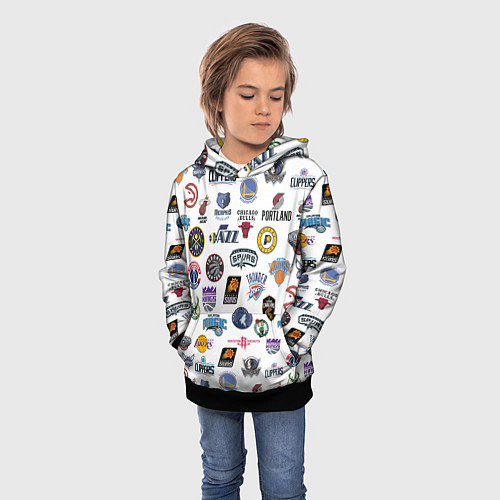 Детская толстовка NBA Pattern / 3D-Черный – фото 3