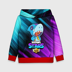 Толстовка-худи детская BRAWL STARS LEON SHARK, цвет: 3D-красный