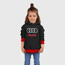 Толстовка-худи детская AUDI, цвет: 3D-красный — фото 2