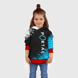 Толстовка-худи детская PORTAL, цвет: 3D-красный — фото 2