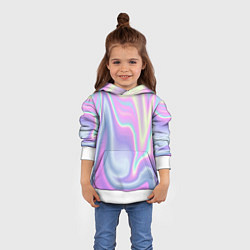 Толстовка-худи детская Vaporwave, цвет: 3D-белый — фото 2