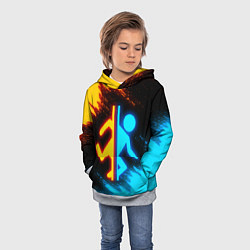 Толстовка-худи детская PORTAL, цвет: 3D-меланж — фото 2