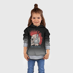 Толстовка-худи детская Rebel hard music, цвет: 3D-меланж — фото 2