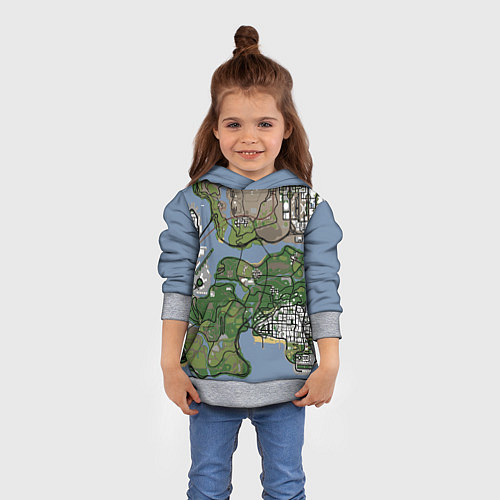 Детская толстовка San andreas / 3D-Меланж – фото 4