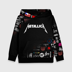 Толстовка-худи детская Metallica, цвет: 3D-черный