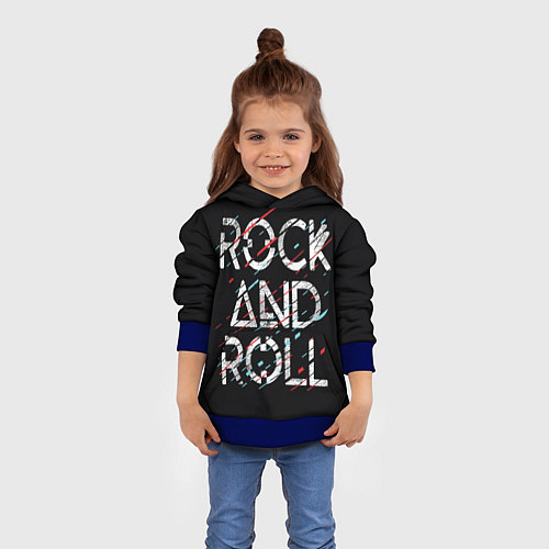 Детская толстовка Rock And Roll / 3D-Синий – фото 4