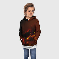 Толстовка-худи детская KIMETSU NO YAIBA, цвет: 3D-белый — фото 2