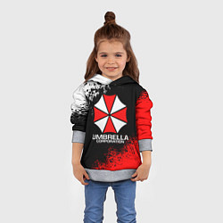 Толстовка-худи детская RESIDENT EVIL UMBRELLA, цвет: 3D-меланж — фото 2
