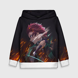 Толстовка-худи детская KIMETSU NO YAIBA, цвет: 3D-белый