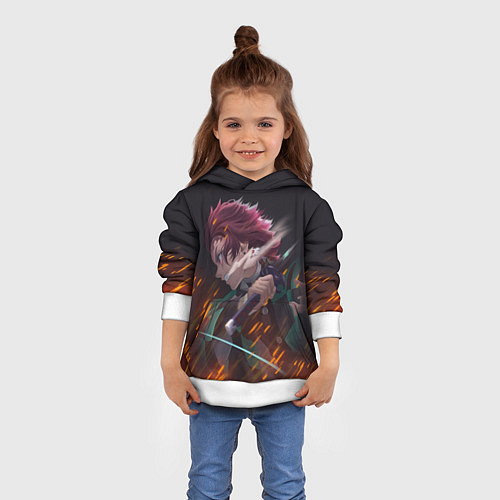 Детская толстовка KIMETSU NO YAIBA / 3D-Белый – фото 4