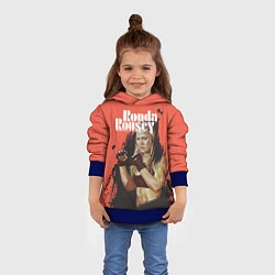 Толстовка-худи детская Ronda Rousey, цвет: 3D-синий — фото 2