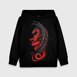 Толстовка-худи детская Red Dragon, цвет: 3D-черный