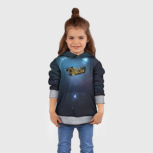 Детская толстовка Spaceship / 3D-Меланж – фото 4