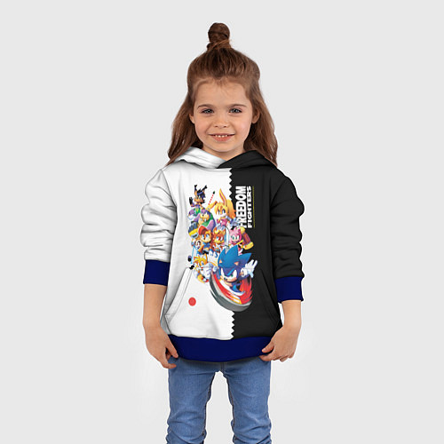 Детская толстовка СОНИК / 3D-Синий – фото 4