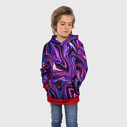 Толстовка-худи детская Abstract Fluid, цвет: 3D-красный — фото 2