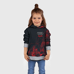 Толстовка-худи детская AUDI, цвет: 3D-меланж — фото 2