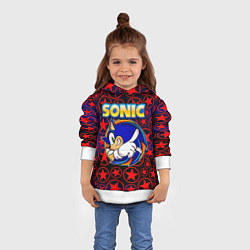 Толстовка-худи детская Sonic, цвет: 3D-белый — фото 2