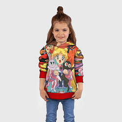 Толстовка-худи детская СЕЙЛОР МУН, цвет: 3D-красный — фото 2