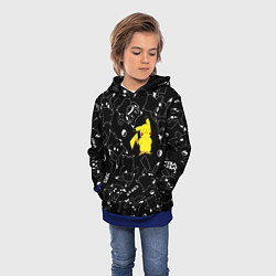 Толстовка-худи детская ПИКАЧУ, цвет: 3D-синий — фото 2
