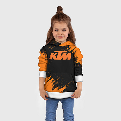 Детская толстовка KTM / 3D-Белый – фото 4