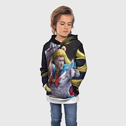 Толстовка-худи детская Сейлор Панч, цвет: 3D-белый — фото 2