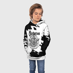 Толстовка-худи детская Sabaton, цвет: 3D-белый — фото 2