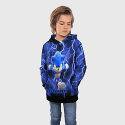 Толстовка-худи детская SONIC, цвет: 3D-черный — фото 2